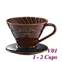 Tiamo Ceramic Coffee Dripper V01 Brown Tiamo Ceramic Coffee Dripper V01 Brown
