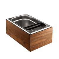 Studio Barista Wooden Stainless Steel Knockbox Studio Barista Wooden Stainless Steel Knockbox